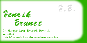 henrik brunet business card